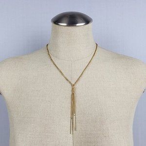 Vintage Gold Tone Chain Y-Necklace